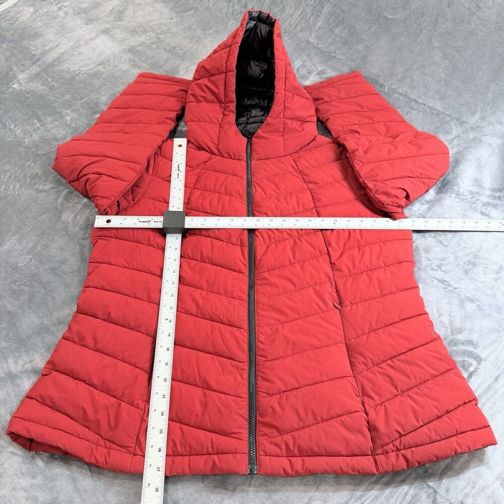 Women's Sz 2XL HFX Performance Hooded Puffer Coat Parka Red Quilted Gorpcore - Picture 7 of 14